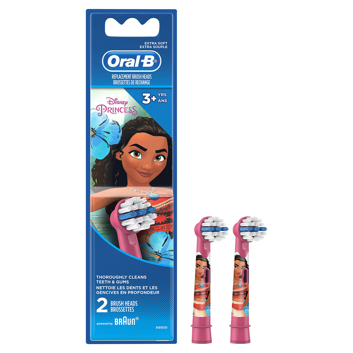 Set of 12 Oral-B Kids Disney Princess Moana Brush Heads 2-Pack, 24 Heads Total