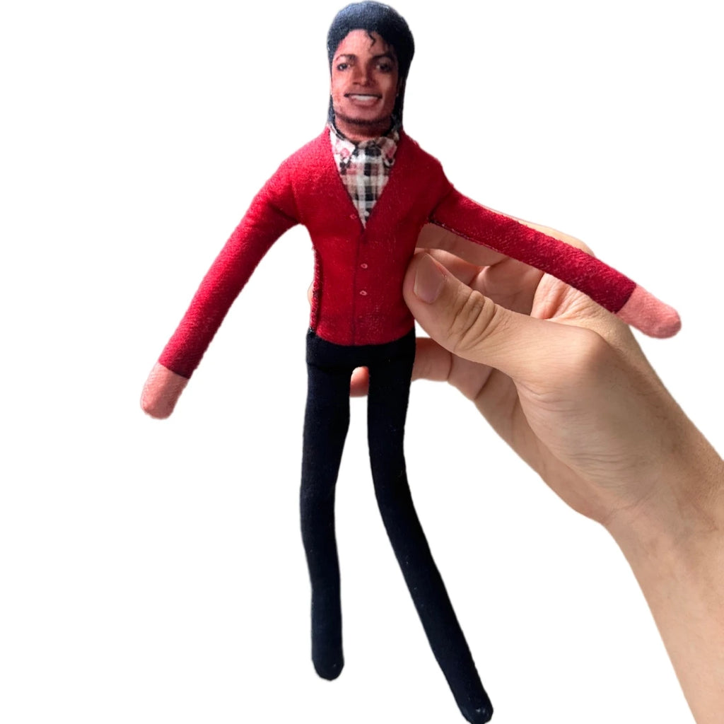 2026 New Style Michael Jackson Cosplay Prop Doll Plush Stuffed Figure Dolls Room Decoration Abstract Joint Mobility Props Gift