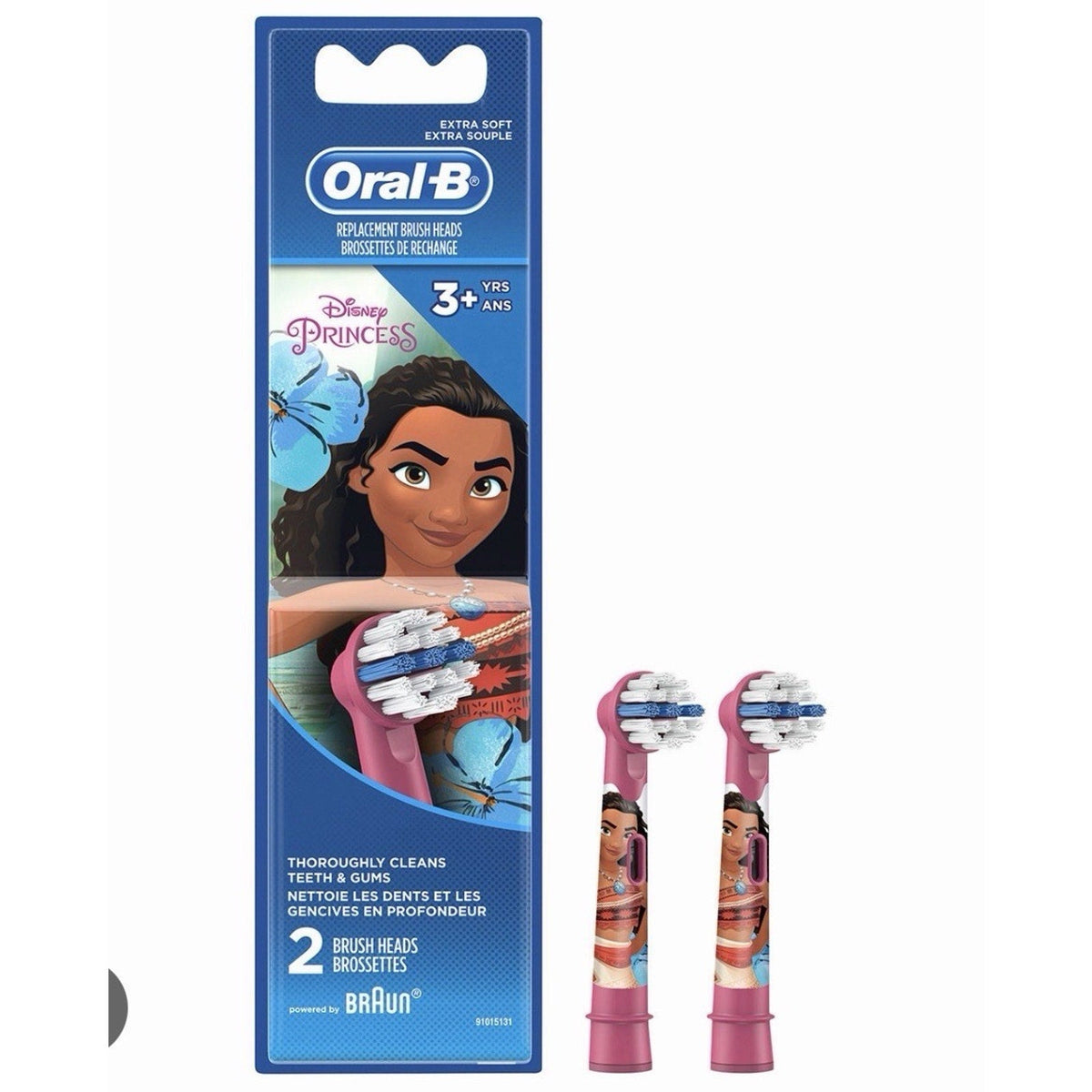 Set of 12 Oral-B Kids Disney Princess Moana Brush Heads 2-Pack, 24 Heads Total