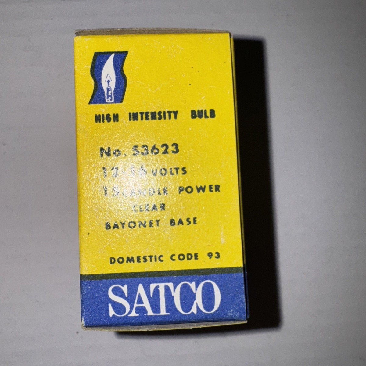 Set of 8 Satco S3623 High Intensity Bulb Bayonet Base 12-16V S8 Light Bulbs