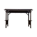 [06X12FT] Hardtop Grill Gazebo With Steel Roof, Shelves, And Hooks (SAK81324)