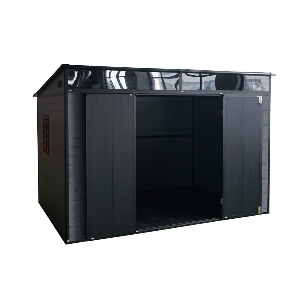 [07X10FT] Outdoor Resin Garden Shed With Floor, Window, And Lockable Door (SAK25987)