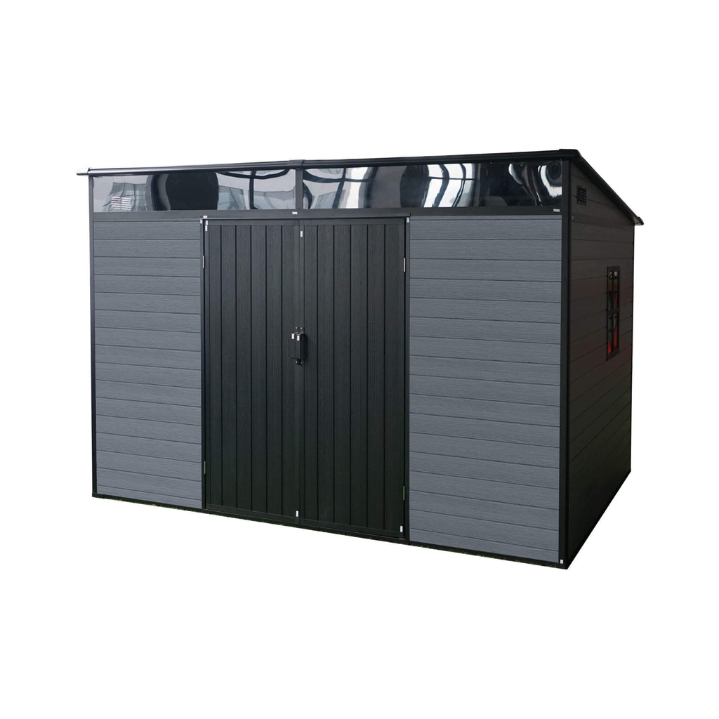 [07X10FT] Outdoor Resin Garden Shed With Floor, Window, And Lockable Door (SAK25987)