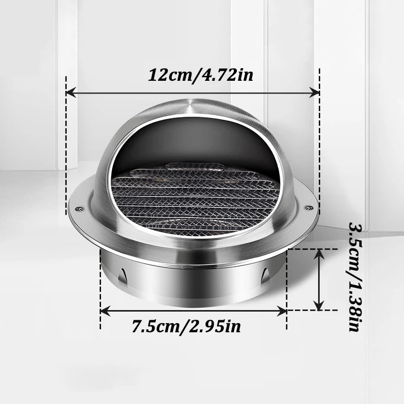 Stainless Steel Ducting Ventilation Exhaust Grille Cover for Wall Ceiling Anti-bird And Rat Prevent Air Vent Heating Cooling Cap