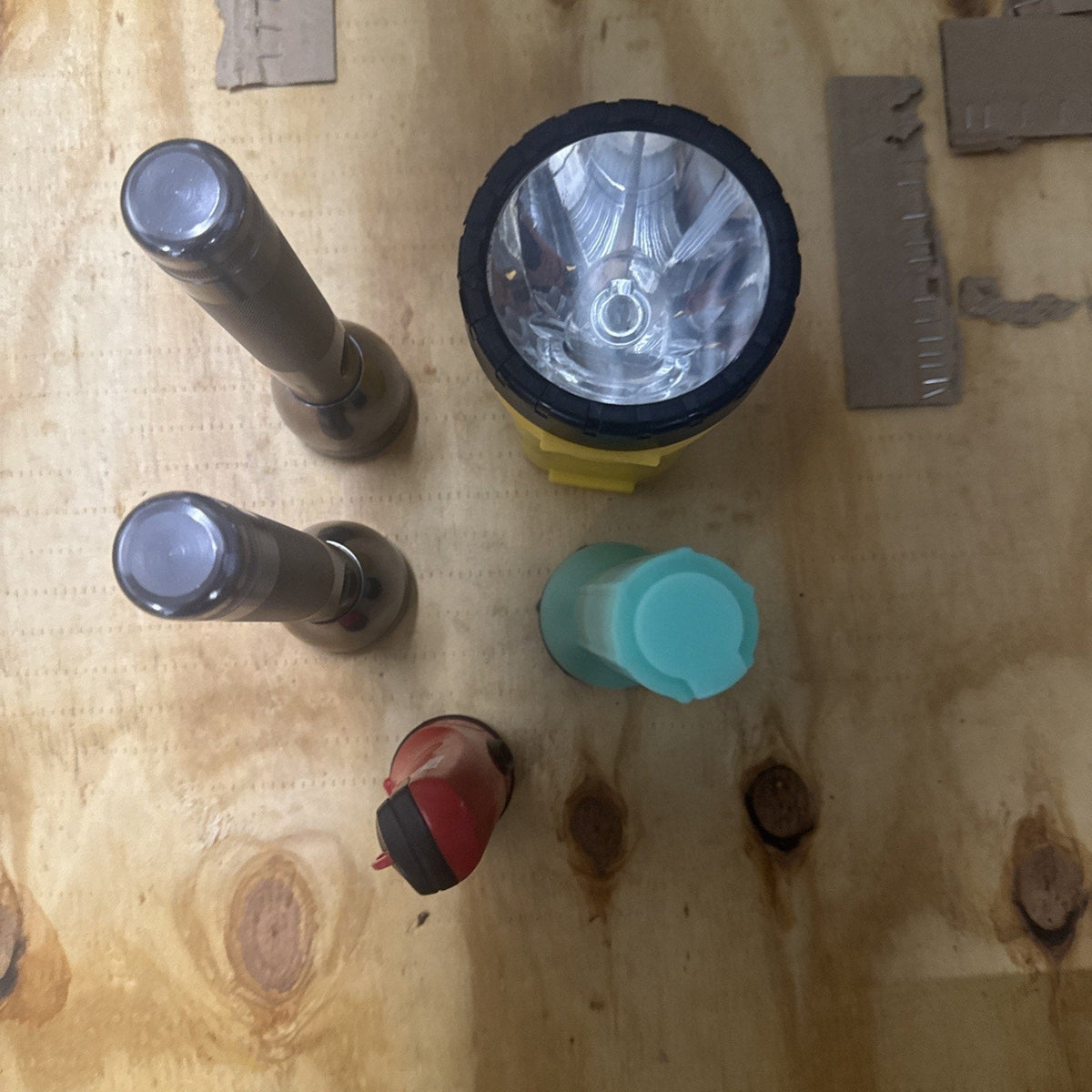 Vintage Flashlights & Lantern, Set of 5 (Eveready, Garrity, Maglite Style)