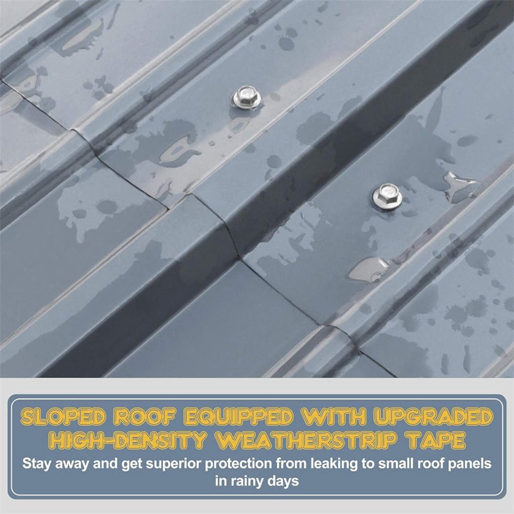 [10X15FT] Large Heavy-Duty Outdoor Metal Carport For Cars, Trucks And Boats (SAK95738)