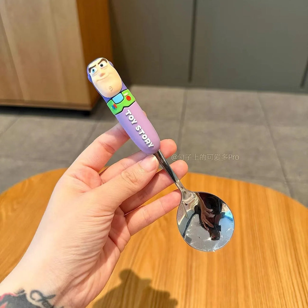 Toy Story 5 Spoon Fork Cutlery Set Woody Buzz Lightyear Jessie Forky Alien Cartoon Character Birthday Christmas Gift For Fans