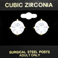 11mm Round CZ Stud Earrings