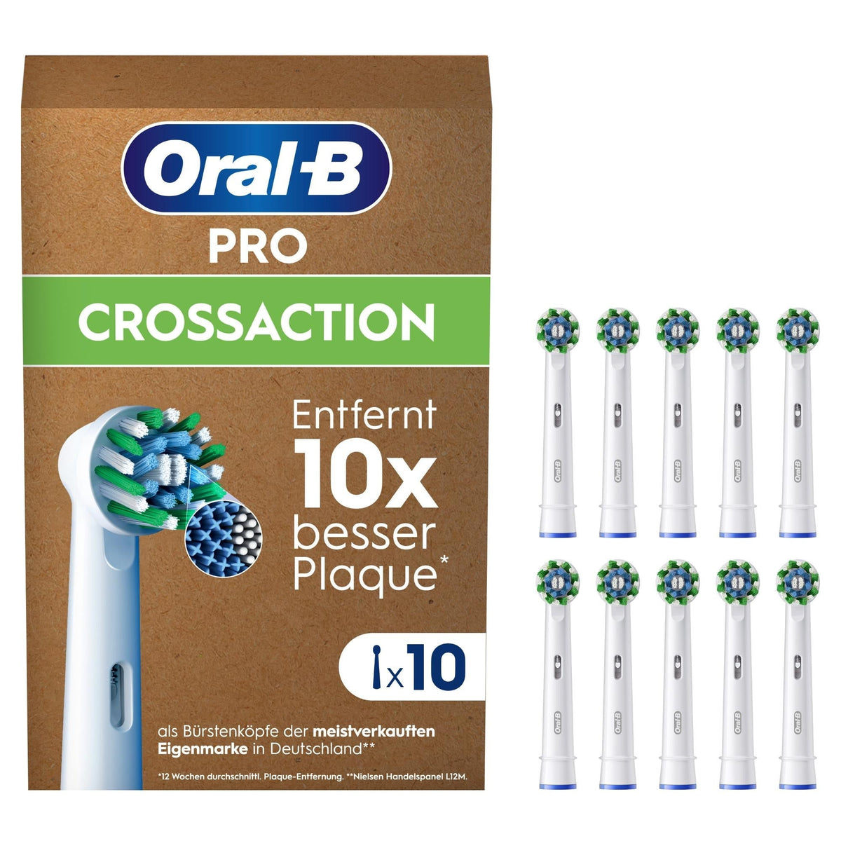 Set of 2 Oral-B Cross Action Replacement Brush Heads XXXL Pack, 20 Heads Total