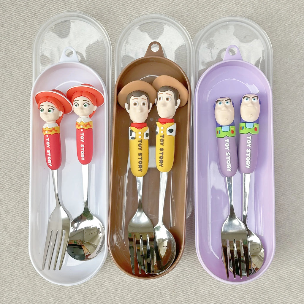 Toy Story 5 Spoon Fork Cutlery Set Woody Buzz Lightyear Jessie Forky Alien Cartoon Character Birthday Christmas Gift For Fans
