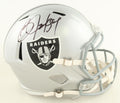 Bo Jackson Signed Raiders Full-Size Speed Helmet (Beckett) Beckett Witnessed