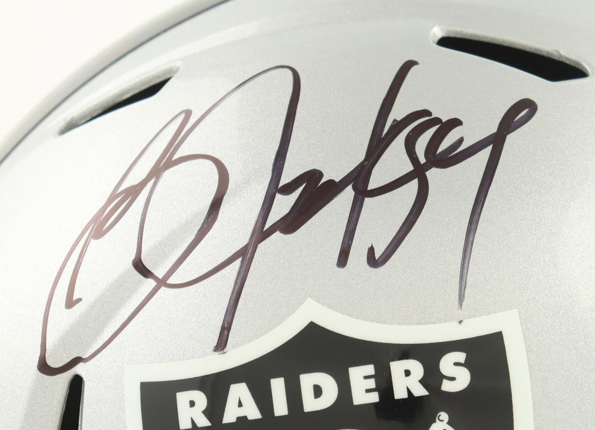 Bo Jackson Signed Raiders Full-Size Speed Helmet (Beckett) Beckett Witnessed