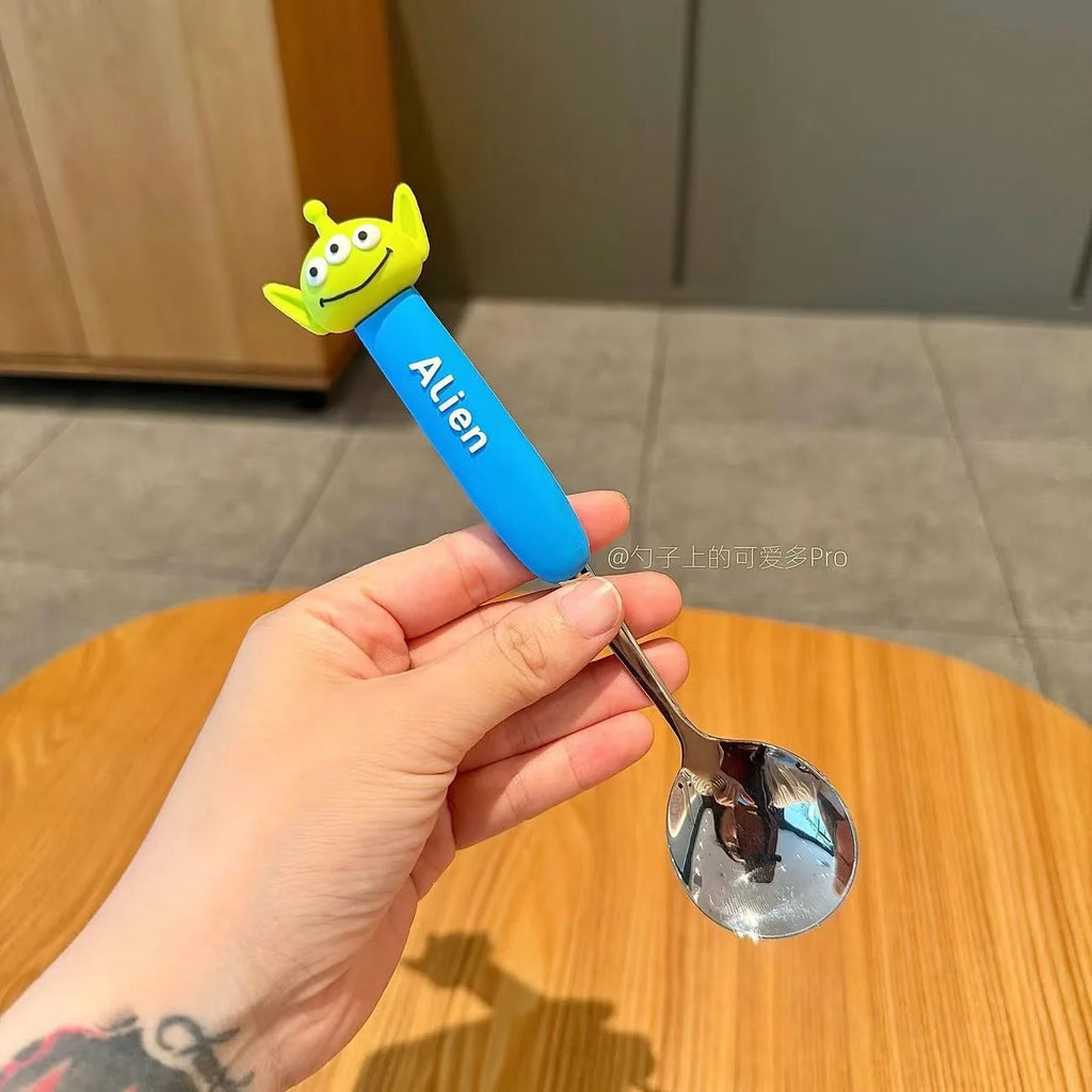 Toy Story 5 Spoon Fork Cutlery Set Woody Buzz Lightyear Jessie Forky Alien Cartoon Character Birthday Christmas Gift For Fans