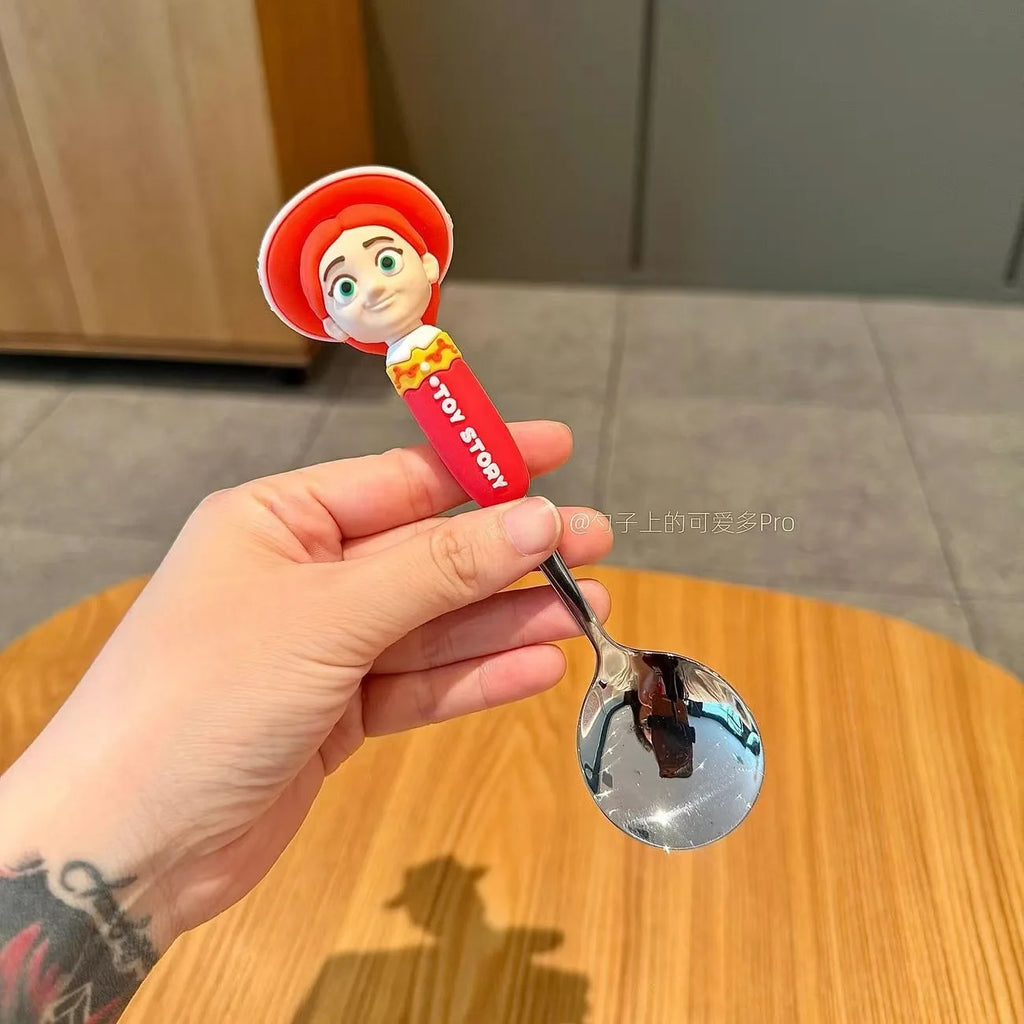 Toy Story 5 Spoon Fork Cutlery Set Woody Buzz Lightyear Jessie Forky Alien Cartoon Character Birthday Christmas Gift For Fans