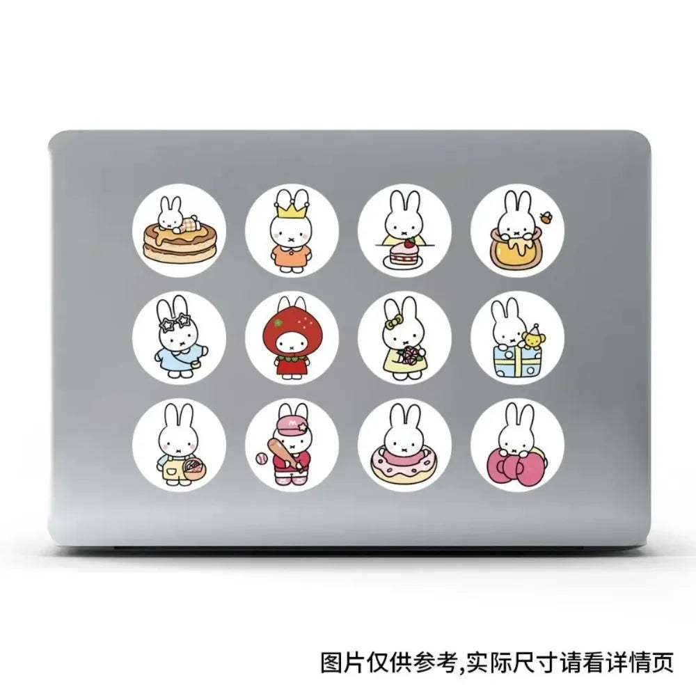 500Pcs Kawaii Miffy Rabbit Sticker Seal Cartoon Rabbit Roll Decoration Kawaii Sticker Cartoon Waterproof Stickers Toy