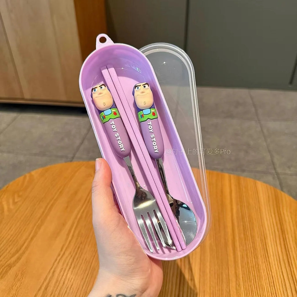 Toy Story 5 Spoon Fork Cutlery Set Woody Buzz Lightyear Jessie Forky Alien Cartoon Character Birthday Christmas Gift For Fans