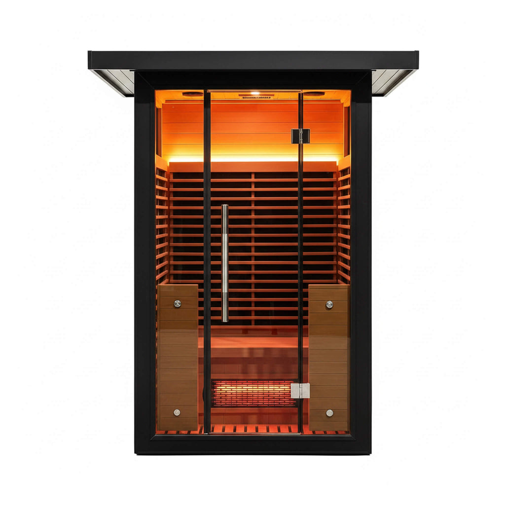 Lugano 2-Person Outdoor Full-Spectrum Infrared Sauna With Aluminum Alloy Exterior & WiFi (SAK14973)