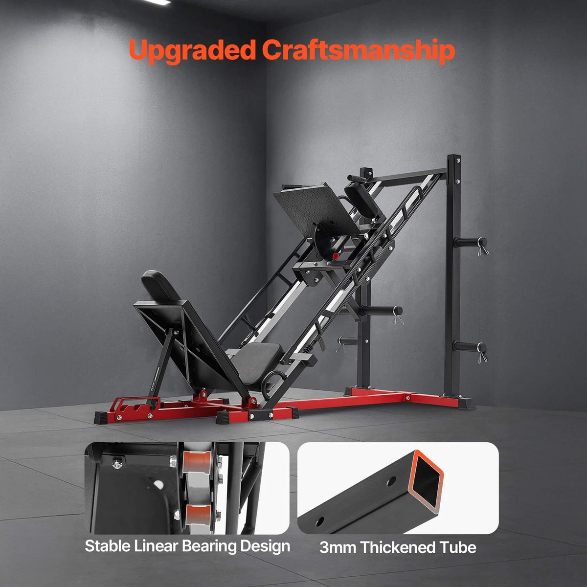 2000LBS Adjustable Leg Press And Hack Squat Machine For Home Gym Workouts (SAK53148)
