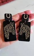 3D Print Horse Equestrian Western Earrings Made in America choice of colors