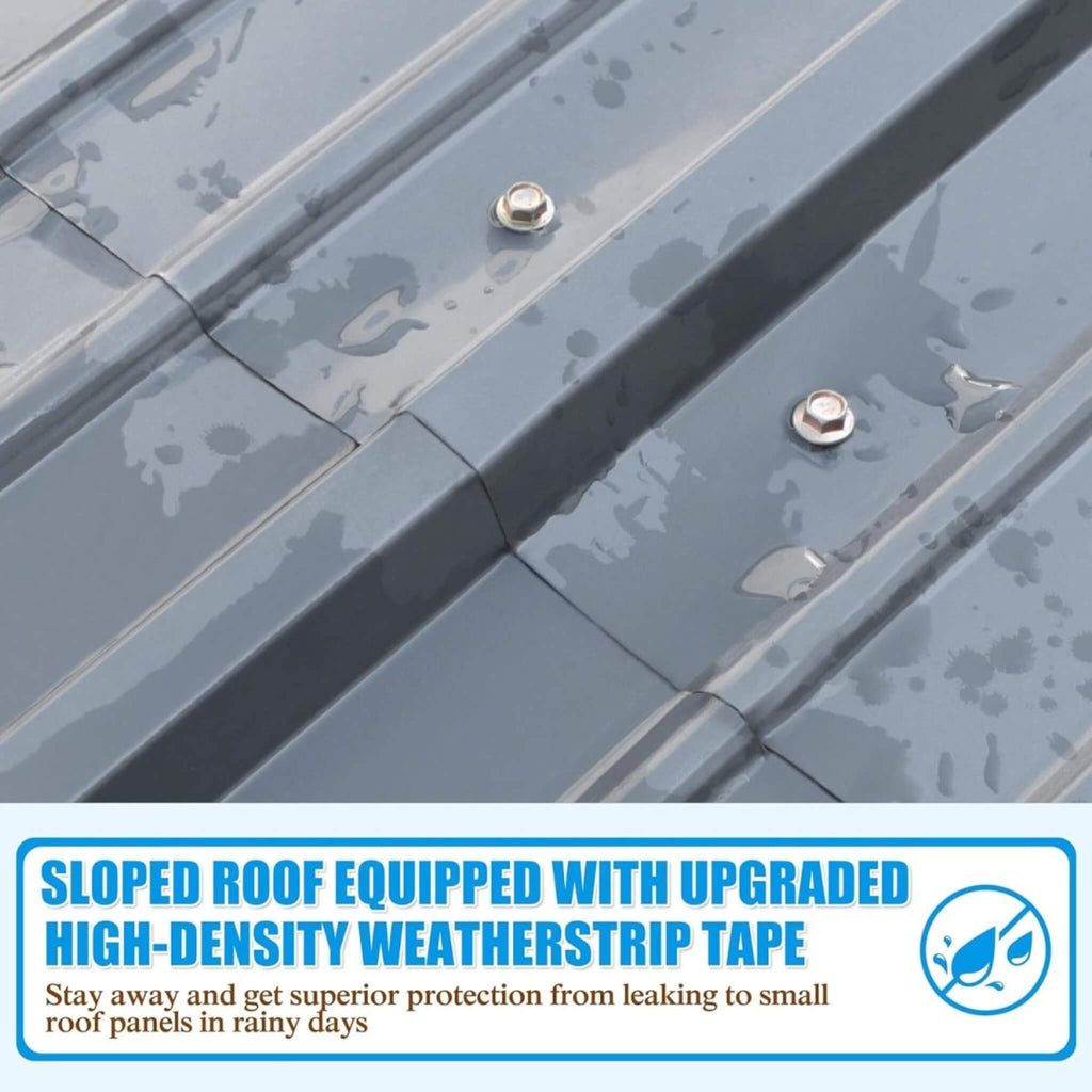 [20X20FT] Extra-Large Premium Heavy-Duty Outdoor Metal Carport Shelter (SAK97425)