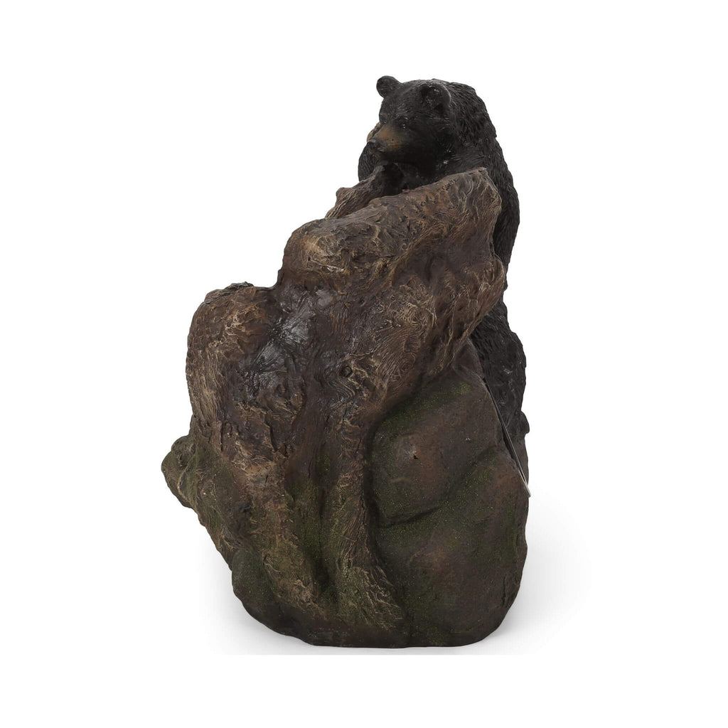 22-Inch Weather-Resistant Outdoor Bears On A Log Floor Fountain With LED Lights (SAK77651)