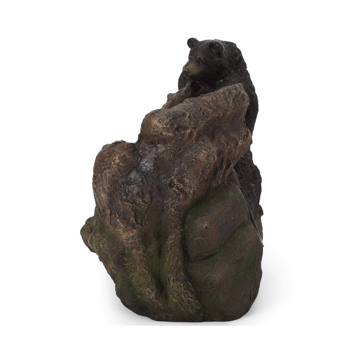 22-Inch Weather-Resistant Outdoor Bears On A Log Floor Fountain With LED Lights (SAK77651)