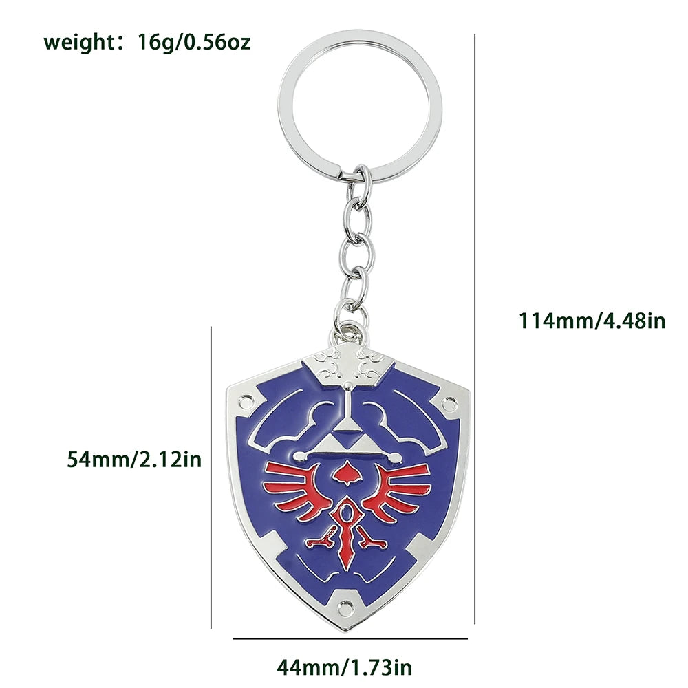 The Legend of Zeldas Pendant Keyring for Men Women Vintage Triforce Triangle Amulet Key Chain Cosplay Party Gifts