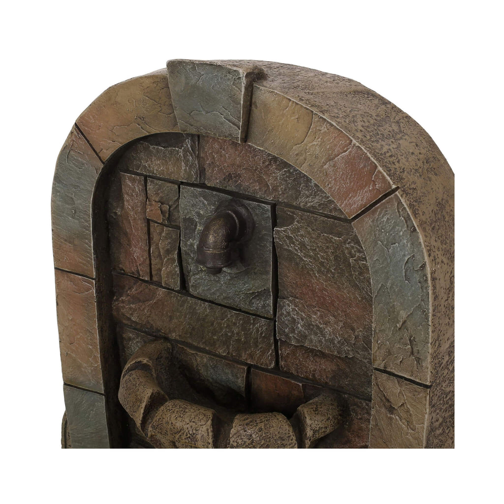 29-Inch Tall Outdoor Weather-Resistant Faux Stone Floor Fountain (SAK63421)