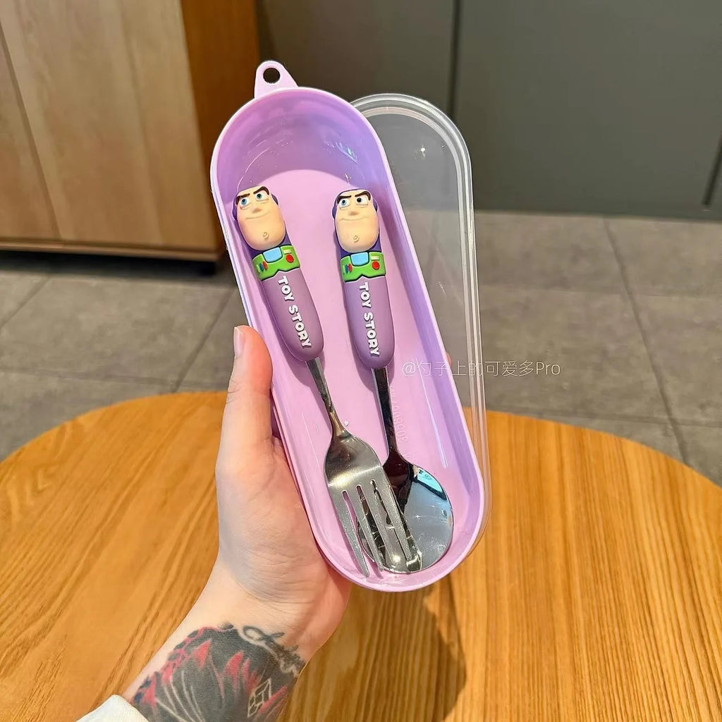 Toy Story 5 Spoon Fork Cutlery Set Woody Buzz Lightyear Jessie Forky Alien Cartoon Character Birthday Christmas Gift For Fans