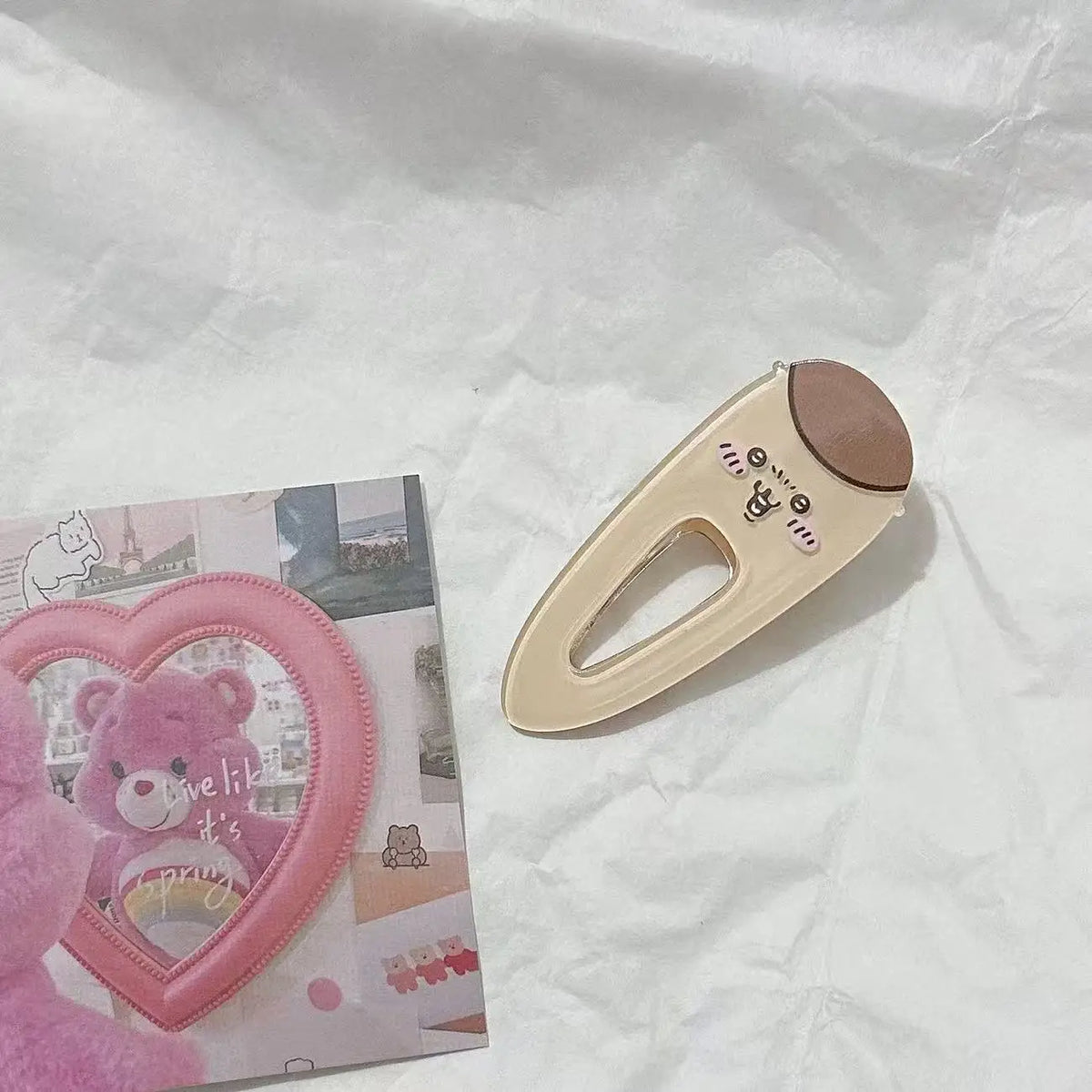 Kawaii Chiikawas Character Hair Clips Cute Cartoon Acrylic Duckbill Clips Funny Anime Hair Accessories for Daily Use