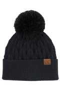 C.C Lurex Cable Pom Beanie