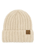 C.C Women's Solid Color Fuzzy Beanie