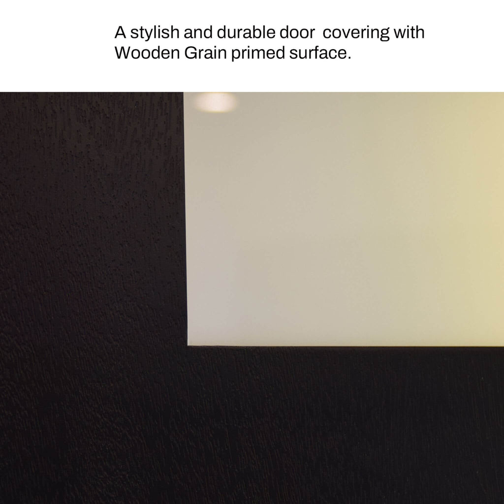 [36X80-Inch] Contemporary Frosted Glass Fiberglass Left Inswing Front Door With 6-9/16 White Vinyl Frame (SAK78420)