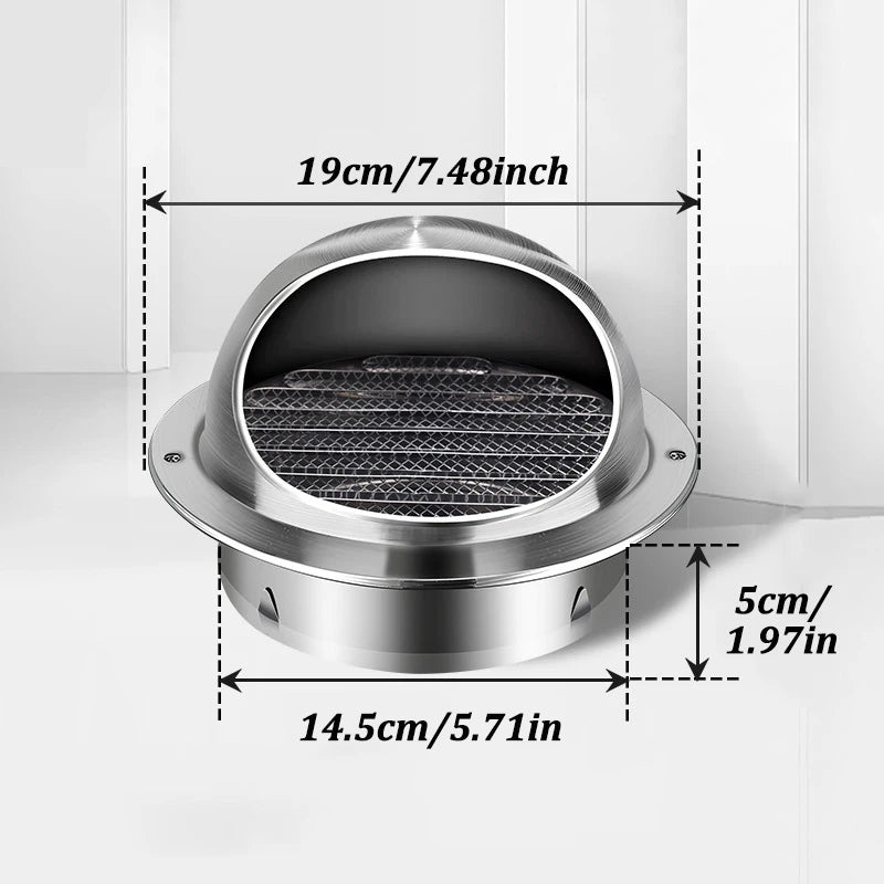 Stainless Steel Ducting Ventilation Exhaust Grille Cover for Wall Ceiling Anti-bird And Rat Prevent Air Vent Heating Cooling Cap