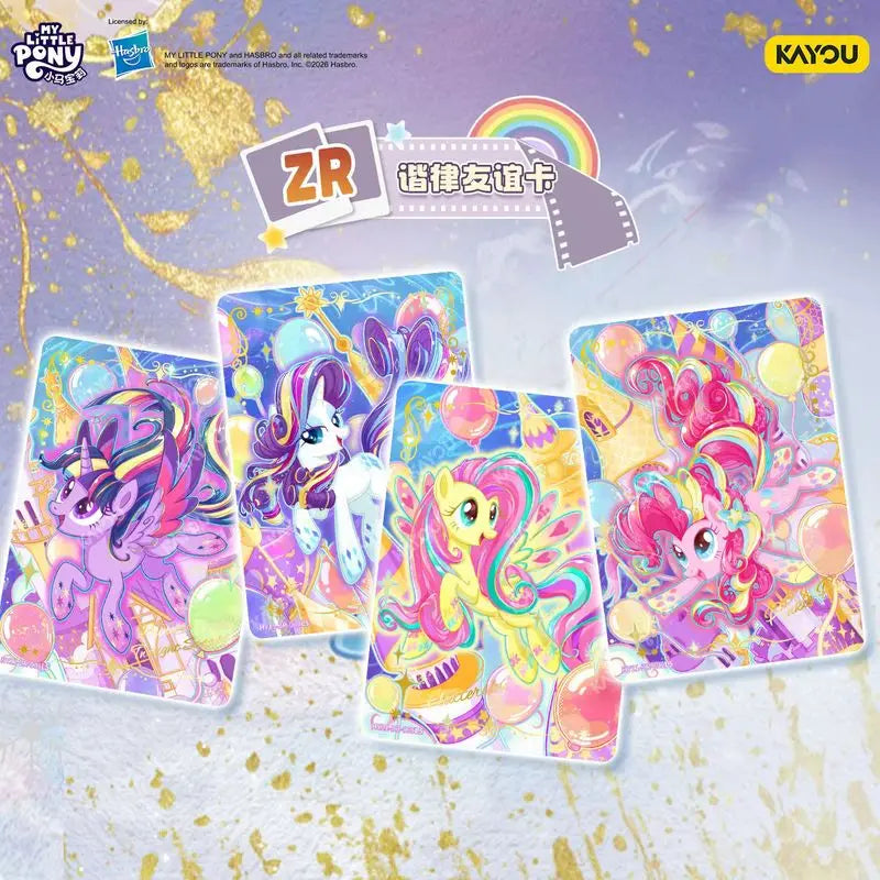 【Stock】Kayou My Little Pony Trading Cards Full Box Wave 11 Moonlight Pack Official Authentic Collectible Zr Gold Cards Fans Gift