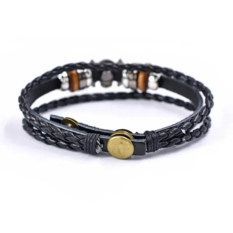 Anime One Piece Bracelet Luffy PU Bracelet Cosplay Accessories Straw Hat Pirate Jewelry Leather Bracelet Birthday Gifts