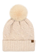 C.C Chain Link Knitted Pom Beanie