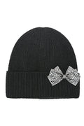 C.C Rhinestone Bow Cuff Beanie