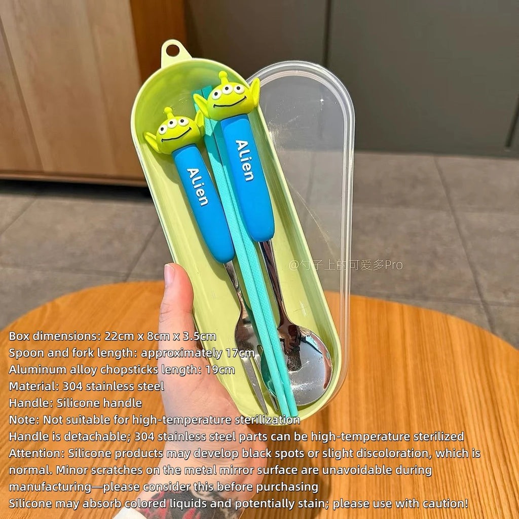 Toy Story 5 Spoon Fork Cutlery Set Woody Buzz Lightyear Jessie Forky Alien Cartoon Character Birthday Christmas Gift For Fans