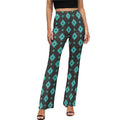 Baha Ranch Charcoal Turquoise Aztec Flare Pants