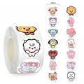 BT21 RJ Chimmy Tata Cooky 500pcs stickers high-quality cartoon anime prints creative DIY diary and doodle stickers for students
