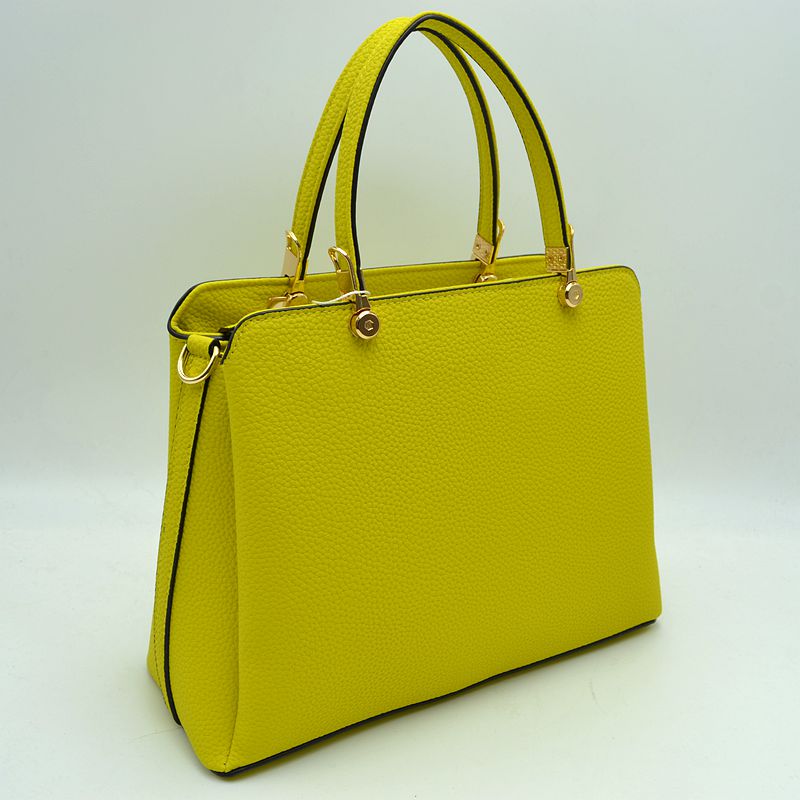 Women's Textured Faux Leather Top Handle Tote Bag