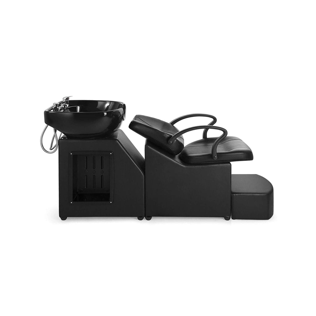 53-Inch Large Premium Salon Barber Backwash Shampoo Chair W/ Bowl, Sink & Footrest (SAK18745)