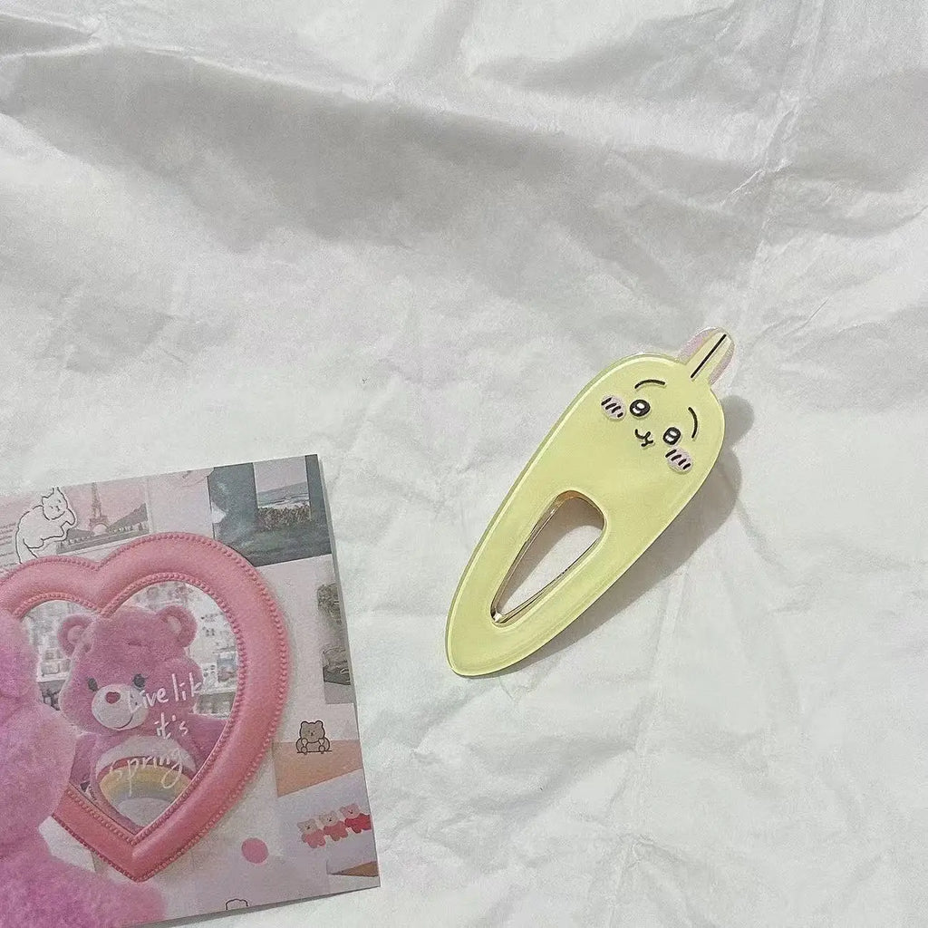 Kawaii Chiikawas Character Hair Clips Cute Cartoon Acrylic Duckbill Clips Funny Anime Hair Accessories for Daily Use