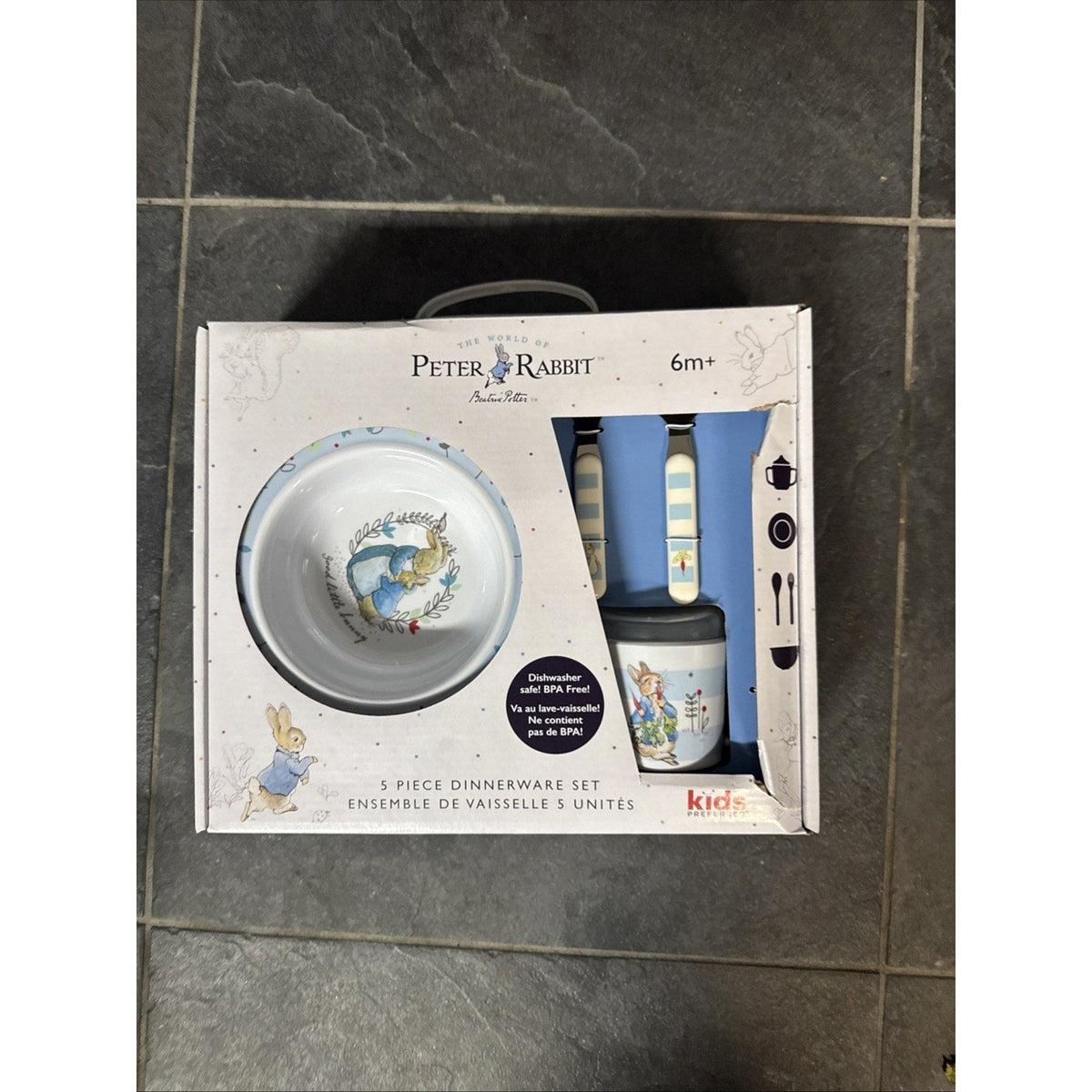 Beatrix Potter Peter Rabbit 5 Piece Kids Dinnerware Set