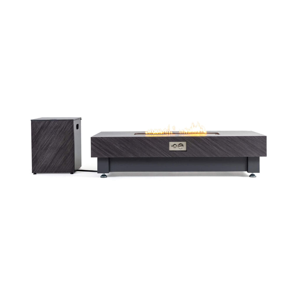 Premium 60-Inch Rectangular Outdoor Modern Propane Fire Pit Table With Rain Cover (SAK91273)