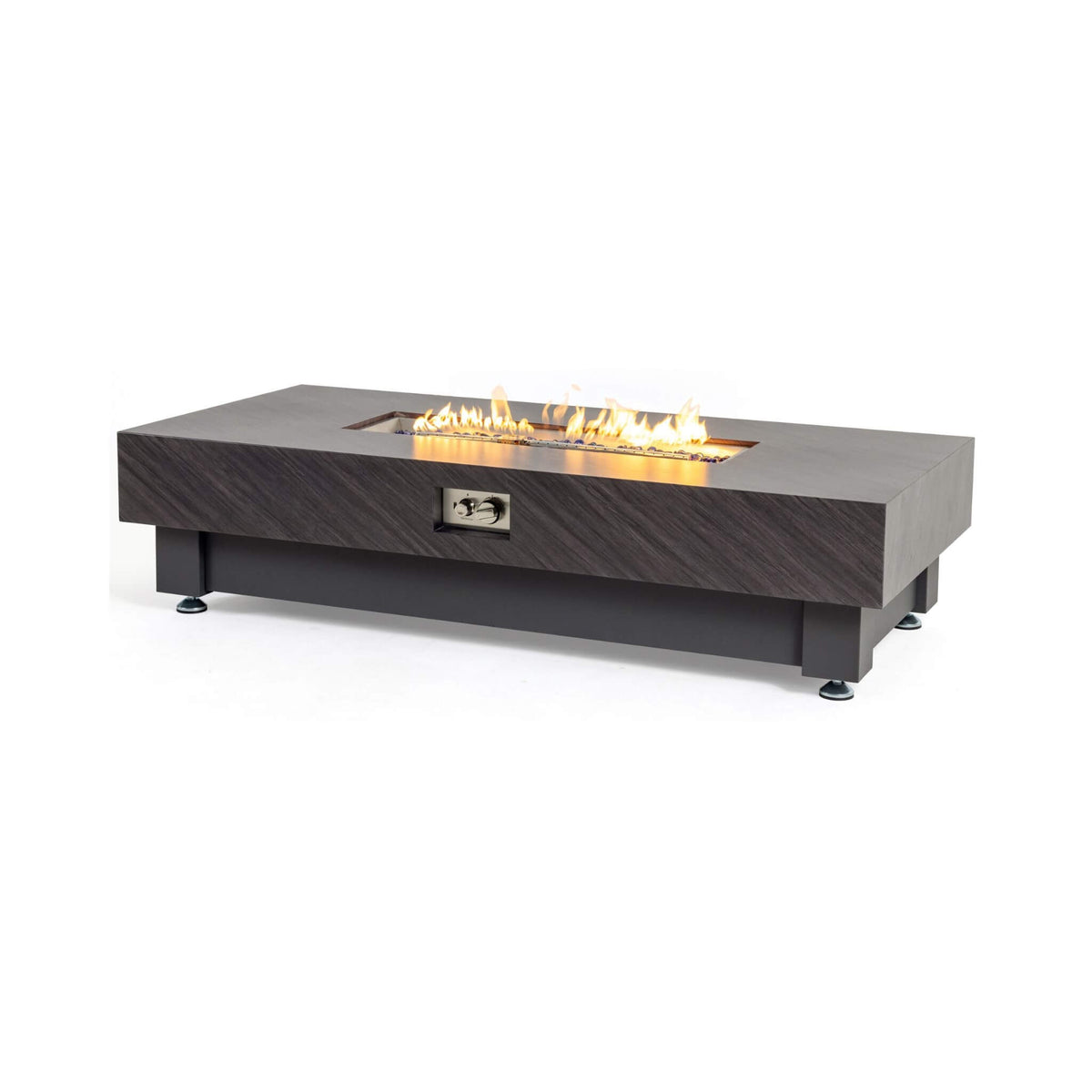 Premium 60-Inch Rectangular Outdoor Modern Propane Fire Pit Table With Rain Cover (SAK91273)