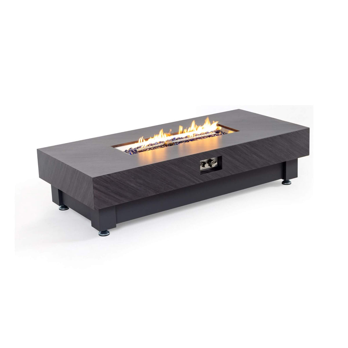 Premium 60-Inch Rectangular Outdoor Modern Propane Fire Pit Table With Rain Cover (SAK91273)