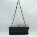 Elongated Evening Clutch Bag with Slender Chain Strap