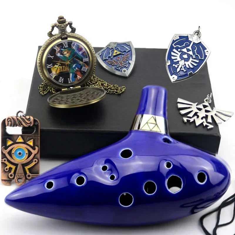 Hot﻿ Ocarina Ceramic Legend Of 12 Tones Alto C Ceramic Ocarina Musical Instrument with Song Book Neck String Neck Cord